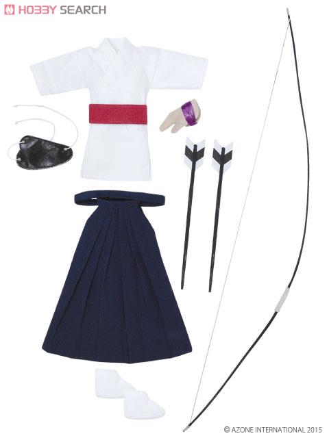 PNM Kyudo Clothes Set (White x Navy) (Fashion Doll) 商品画像3