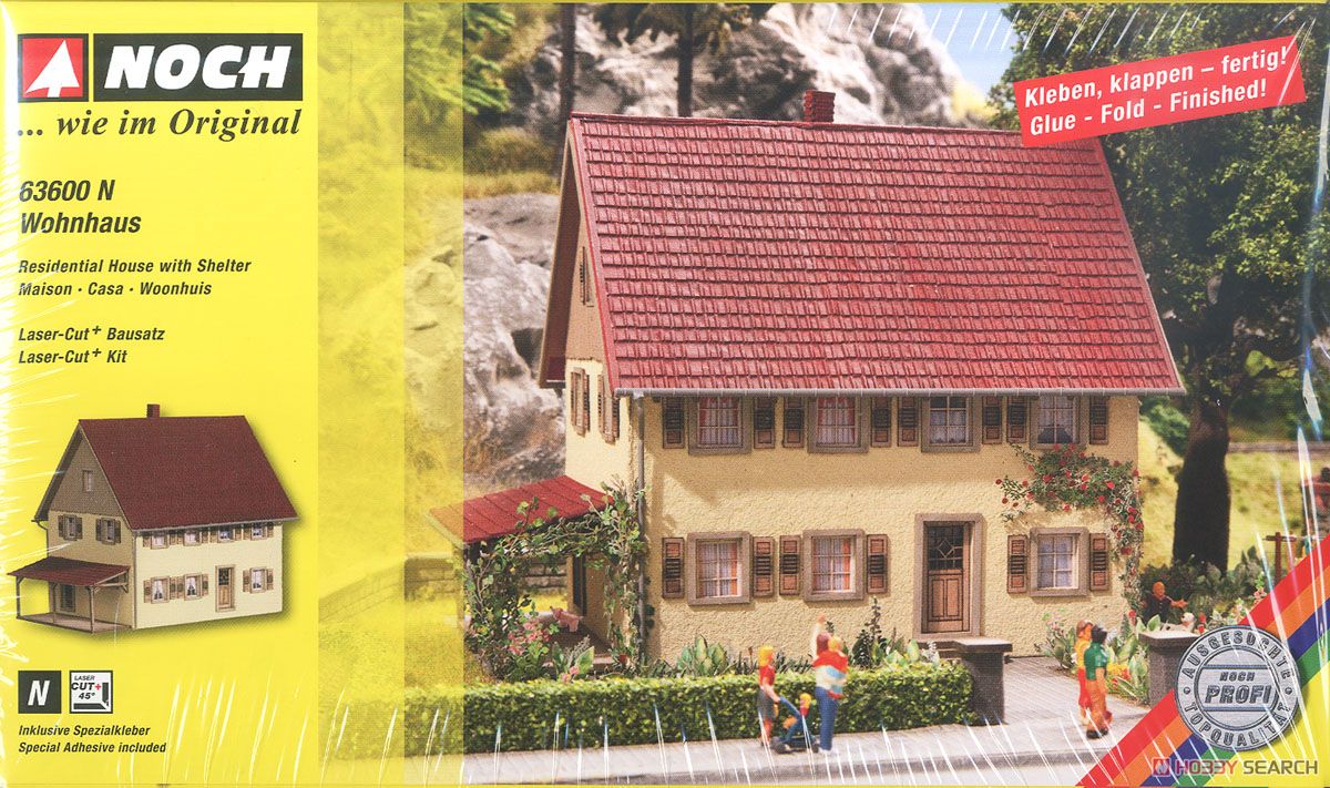 63600 (N) レーザーカット 住宅 (Wohnhaus) (組み立てキット) (鉄道模型) パッケージ1