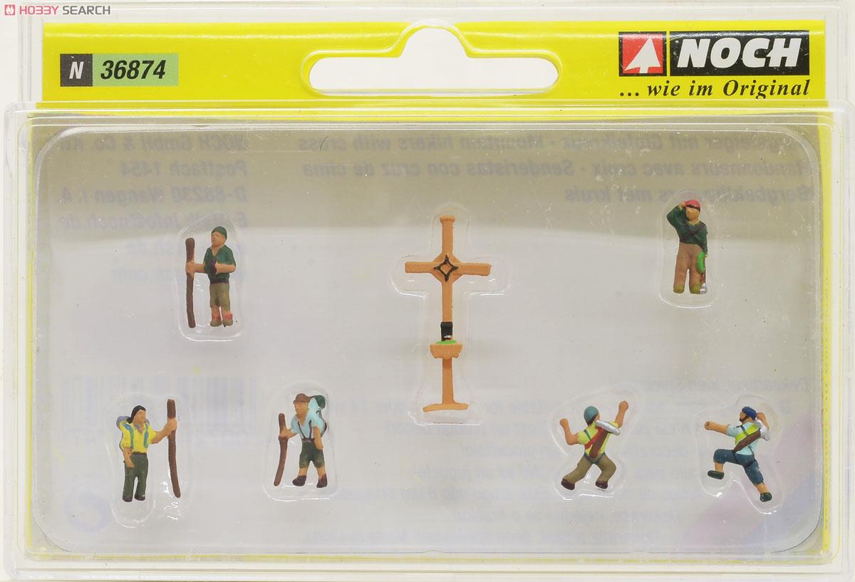 36874 (N) Mountain hikers with cross, 6 figures + cross (Model Train) Item picture2