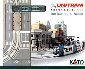 UNITRAM ユニトラム スターターセット 富山ライトレール TLR0600形 (TLR0606(青) + [V50]) (鉄道模型)