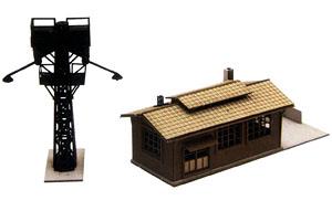 給砂塔と砂焼小屋 (組み立てキット) (鉄道模型)