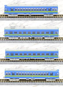 西日本鉄道 大牟田線 1300形 特急塗装 (ブルー) ディスプレイモデル (4両セット) (鉄道模型)