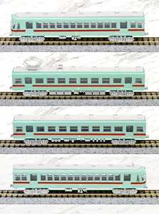 西日本鉄道 大牟田線 1300形 新塗装 (アイスグリーン) ディスプレイモデル (4両セット) (鉄道模型)