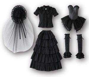 50cm Black Raven Clothing ロゼ ノワール ドレスset (ブラック) (ドール)