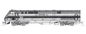 (HO) P42 Amtrak 40th Anniversary Phase IV No.184 (Silver/Red/Blue) (Model Train)