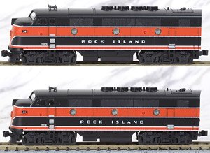 F2A 2 Locomotive Set Rock Island (ロック・アイランド) No.39/44 (黒/赤/白) (2両セット) ★外国形モデル (鉄道模型)