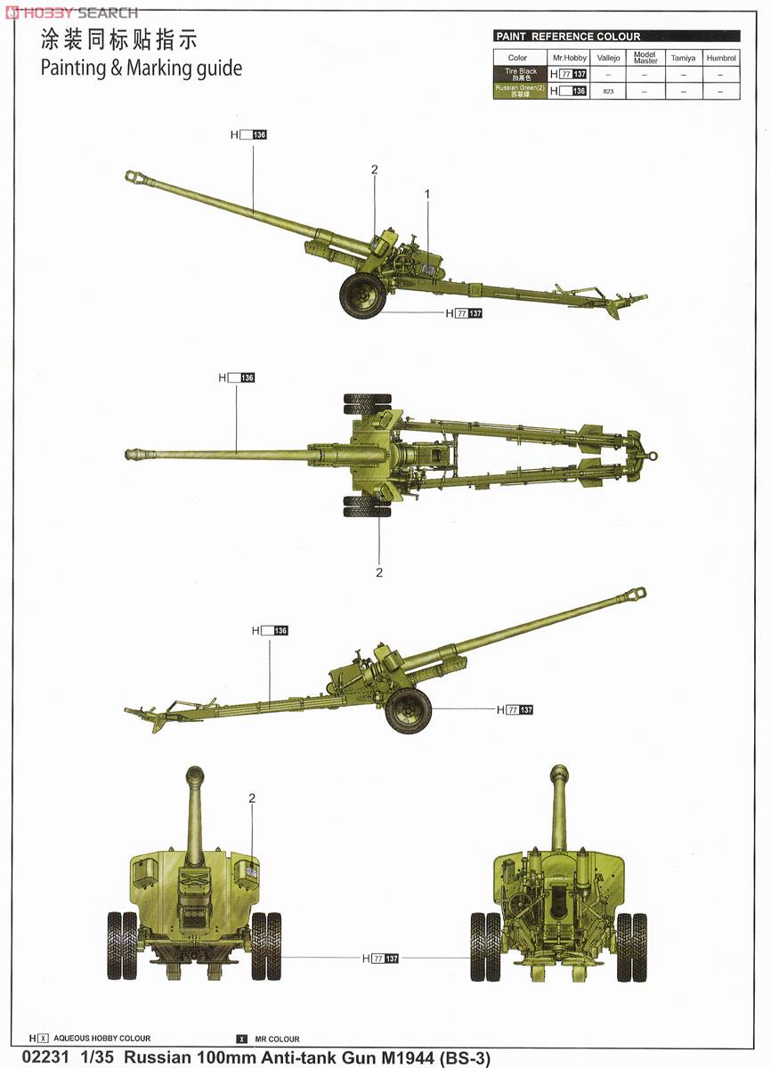 ソビエト軍 BS-3 100mm野砲M1944 (プラモデル) 塗装2