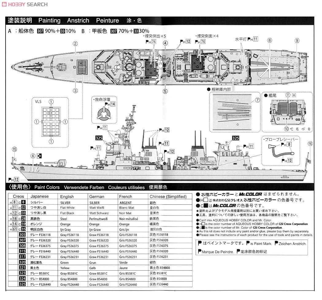 JMSDF Defense Destroyer Teruzuki (DD-116) (Plastic model) 塗装1