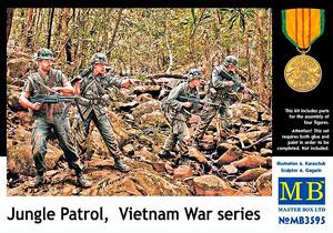 Vietnam War American soldier (4 figure) Jungle Patrol (Plastic model)