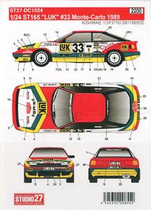 ST165 `LUK` #33 Monte-Carlo 1989用デカール (デカール)