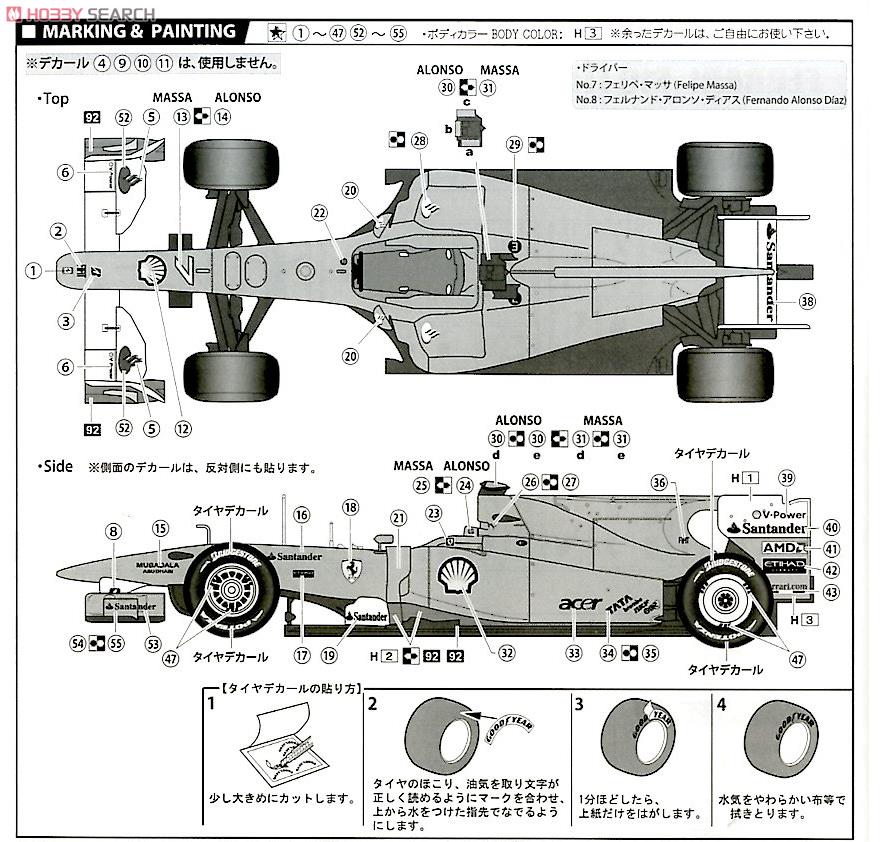 フェラーリ F10 イタリアGP (プラモデル) 塗装2