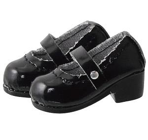 Picco D Strappy Shoes (Gloss Black) (Fashion Doll)