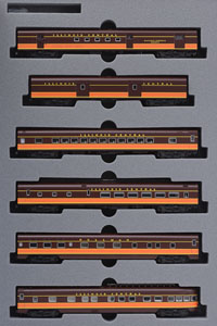 Smoothside Passenger Car Illinois Central Railroad (Brown/Orange) (Basic 6-Car Set) (Model Train)