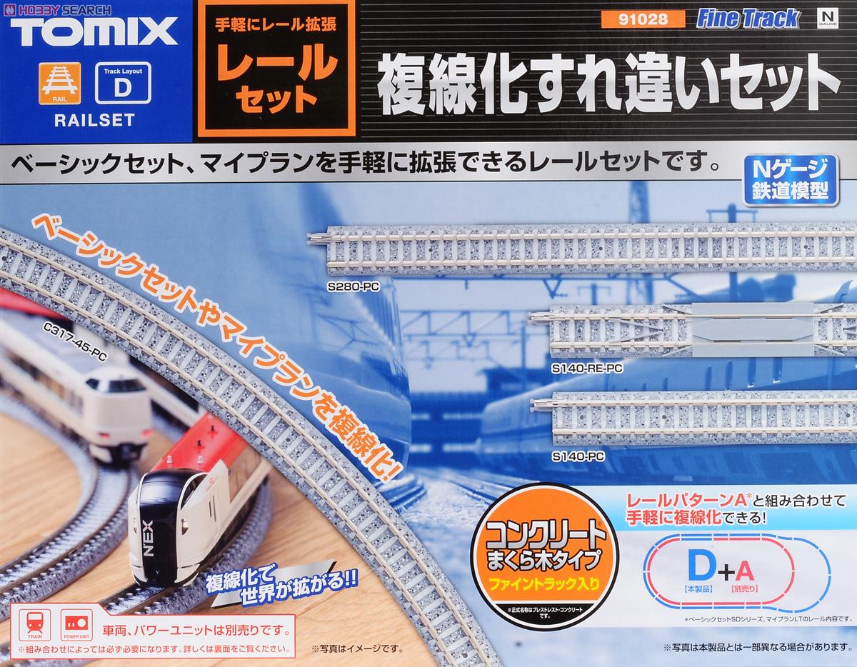 Fine Track レールセット 複線化すれ違いセット (レールパターンD2) (鉄道模型) 商品画像1