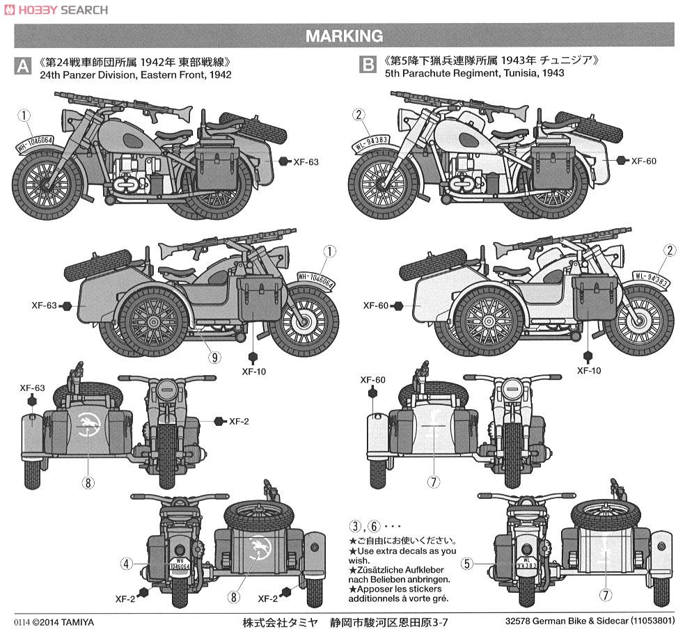 ドイツ軍用サイドカー (プラモデル) 塗装2