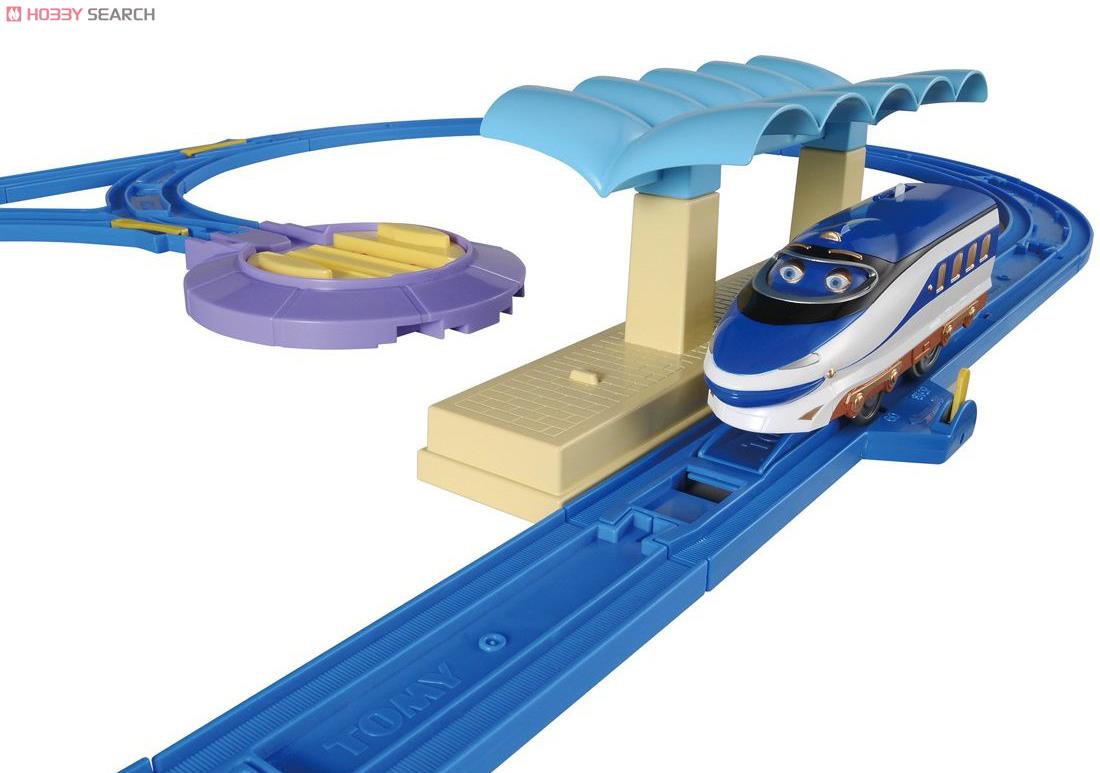 Chuggington Plarail Hanzo and Automatic Turntable Set (Plarail) Item picture2