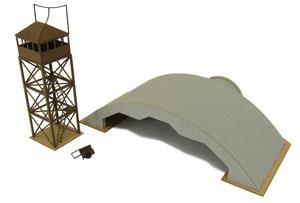 [Miniatuart] Aviation Scene Series : Wartime Air Base Bunker(Unassembled Kit) (Model Train)