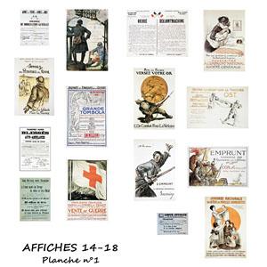 [1/72] French WWI Propaganda Posters - Type 1 (1914-1918) (Plastic model)