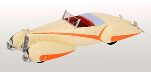 キャディラック V16 ハートマン ロードスター 1934 (クリーム/ホワイト) `Original Specfication` (キャデラック) (ミニカー)