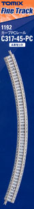 Fine Track Curved PC Track C317-45-PC (F) (Set of 4) (Model Train)