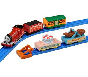 Amusing Wagon Series James and Wagons of Amusement Park Set (4-Car Set) (Plarail)