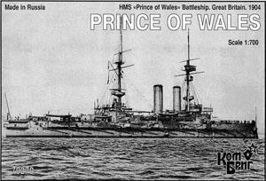 英戦艦 HMS プリンス オブ ウェールズ  1904 WW1 (プラモデル)