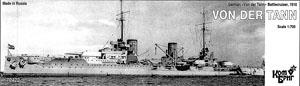 独巡洋戦艦 フォンデアタン Eパーツ付 1913 WW1 (プラモデル)