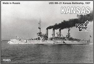 米戦艦 BB-21 カンザス Eパーツ付 1907 (プラモデル)