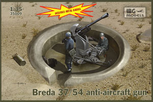 Breda 37/54 37mm Italian Antiaircraft Gun (Plastic model)