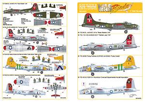 1/144 米陸軍航空軍 B-17G フライングフォートレス `Texas Raiders,Yankee Lady,L,Fuddy Duddy,Aluminium Overcast` (デカール)
