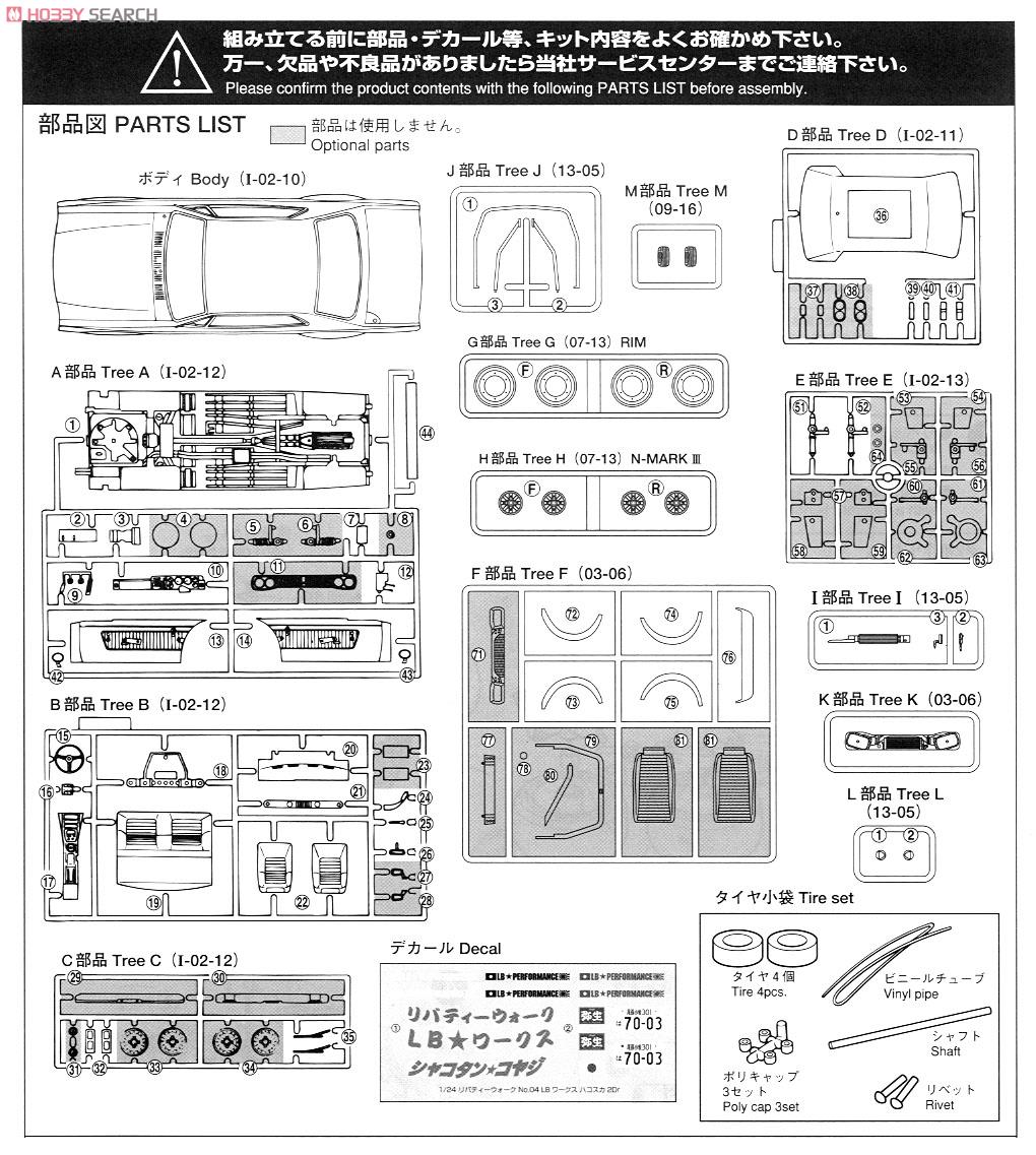 LB Works Skyline C10 2Dr (Model Car) Assembly guide4