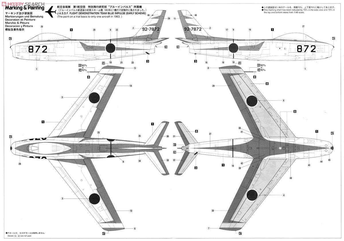 F-86F-40 セイバー `ブルーインパルス 初期スキーム` (プラモデル) 塗装2