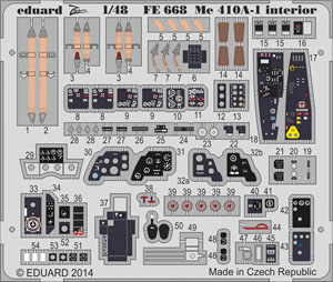 Me 410A-1内装パーツセット・糊付き (モン・モデル1/48用) (プラモデル)