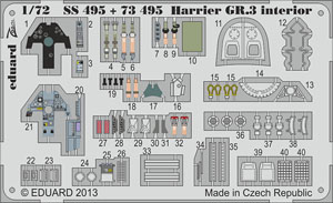 ハリアー GR.3内装パーツセット・糊付き (エアフィックス1/72用) (プラモデル)