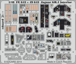 Jaguar GR.1 interior Parts Set (w/Adhesive) (Plastic model)