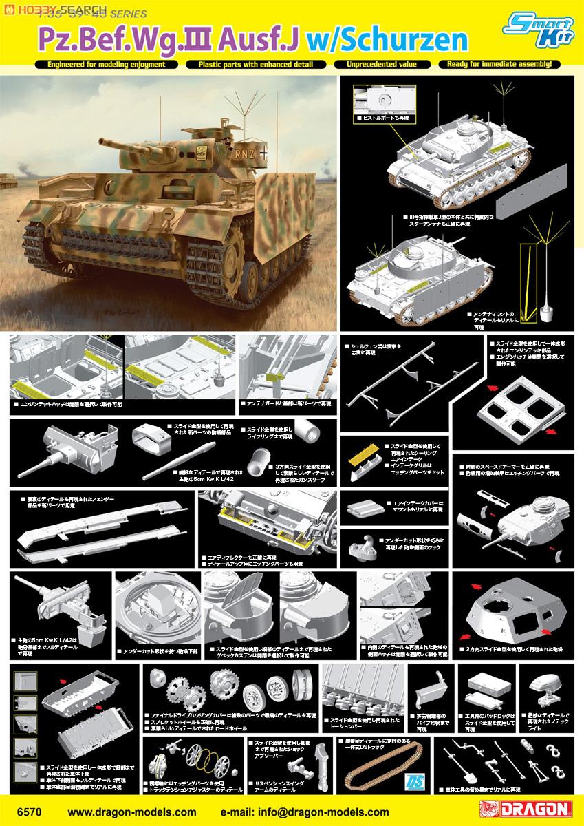 WW.II ドイツIII号指揮戦車J型 w/シュルツェン (プラモデル) その他の画像1