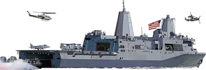 米ドック型揚陸艦LPD-17サンアントニオ (プラモデル)