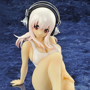 Super Sonico White School Swim Wear ver. (PVC Figure)