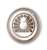 Japan National Railways Fan Goods : JNR Wheel Mark Can Badge (Brown/Silver) (Railway Related Items) Item picture1