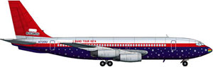 米・Boeing-720旅客機・ロックシンガー専用機Star Ship One (プラモデル)