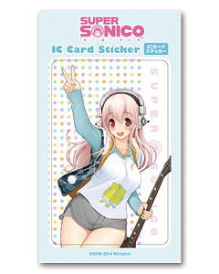Super Sonico IC Card Sticker A (Peace) (Anime Toy)
