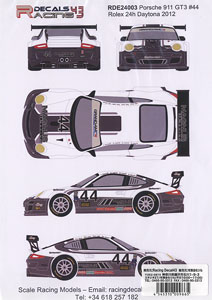 Porsche 911 GT3 #44 Rolex 24h Daytona 2012 (デカール)