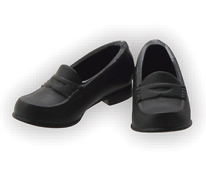 Soft Vinyl Coin Loafers (Black) (Fashion Doll)