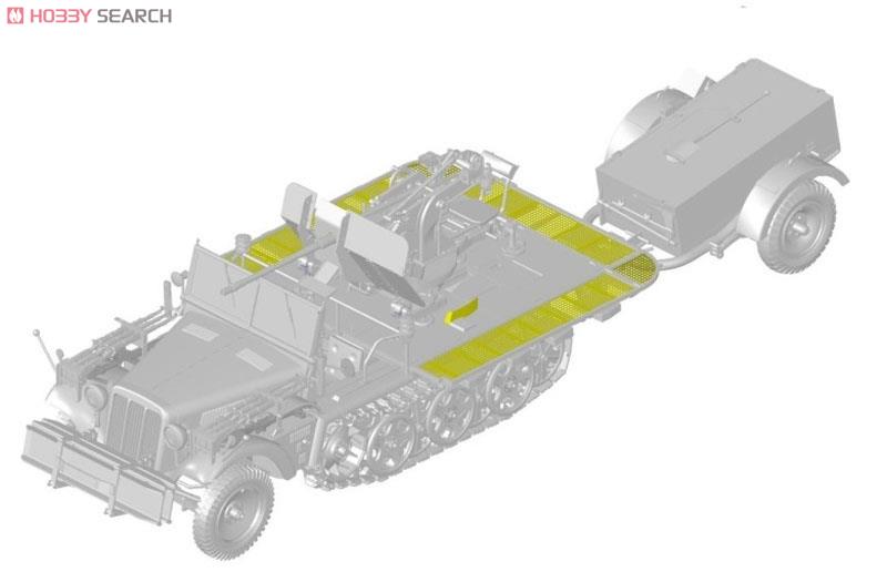 WW.II ドイツSd.Kfz.10/4 1tハーフトラック 2cm対空機関砲Flak30搭載型弾薬トレーラー付 (プラモデル) その他の画像1