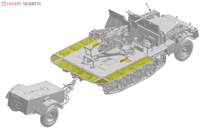 WW.II ドイツSd.Kfz.10/4 1tハーフトラック 2cm対空機関砲Flak30搭載型弾薬トレーラー付 (プラモデル) その他の画像2