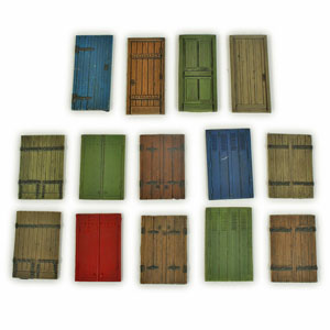 [1/72] Assortment Doors and Shutters, type 1 (Plastic model)