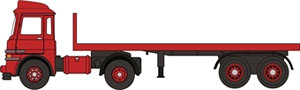 (OO) ERF LV Flatbed (レッド) (鉄道模型)