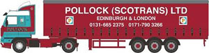 (OO) Scania 143 40ft Curtainside Pollock (鉄道模型)