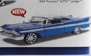 1958 Plymouth Fury (white/m-blue) (ミニカー)