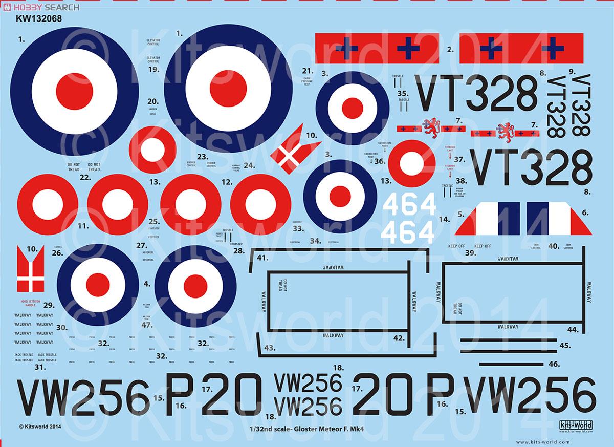 1/32 Gloster Meteor F4 [RAF 263rd SQ/No.207 Advanced Flying School/Denmark Naval Aviation] (Decal) Other picture3